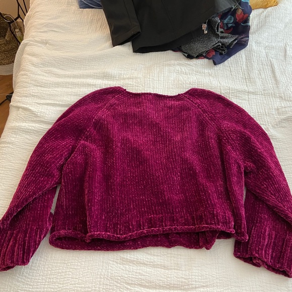 Anthropologie Pink Cropped Sweater - Picture 3 of 4